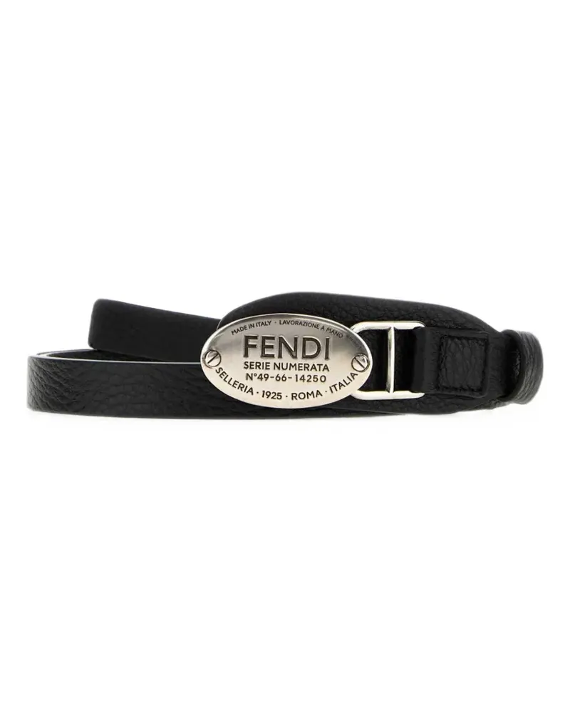 Fendi Selleria Gürtel mit Logoplakette - Schwarz Schwarz