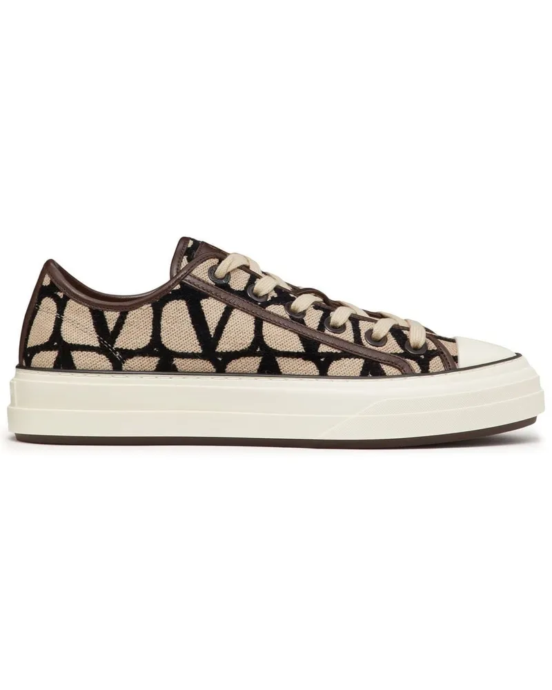 Valentino Garavani Sneakers mit Logo-Print Nude