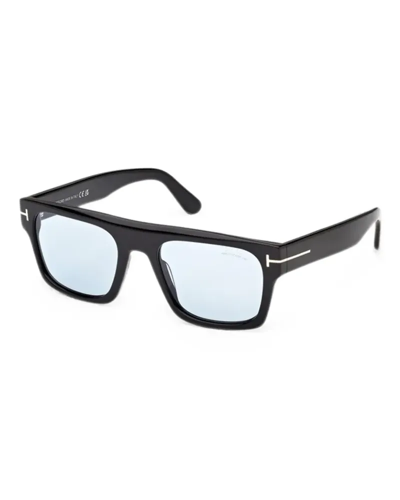 Tom Ford T logo square-frame sunglasses - Schwarz Schwarz