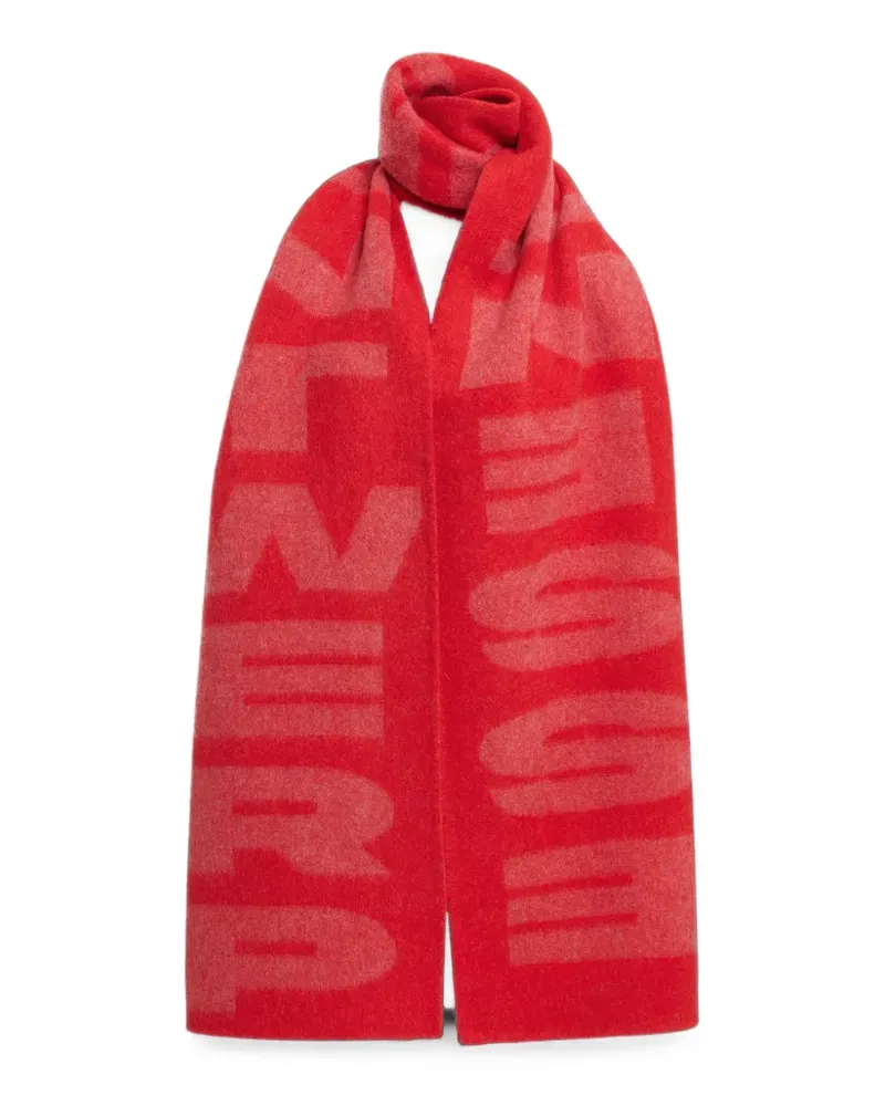Essentiel Krisis Schal aus Logo-Jacquard - Rot Rot