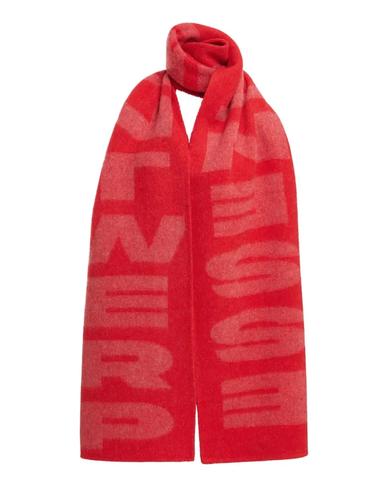 Essentiel Krisis Schal aus Logo-Jacquard - Rot Rot