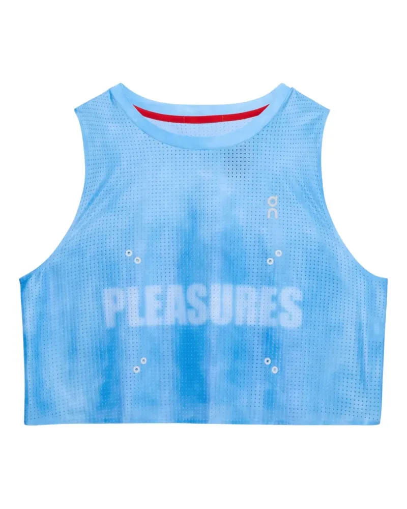 ON x Pleasures x The Loop Cropped-Top aus Mesh - Blau Blau