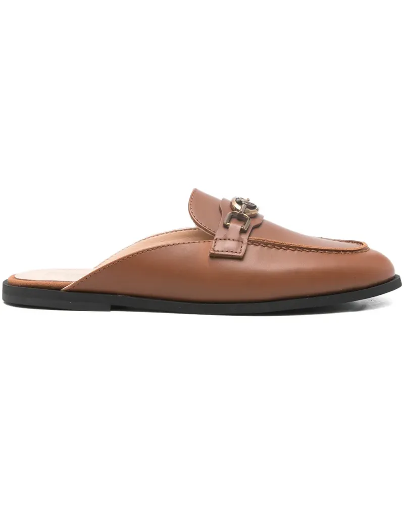 Pinko logo-chain mules - Braun Braun