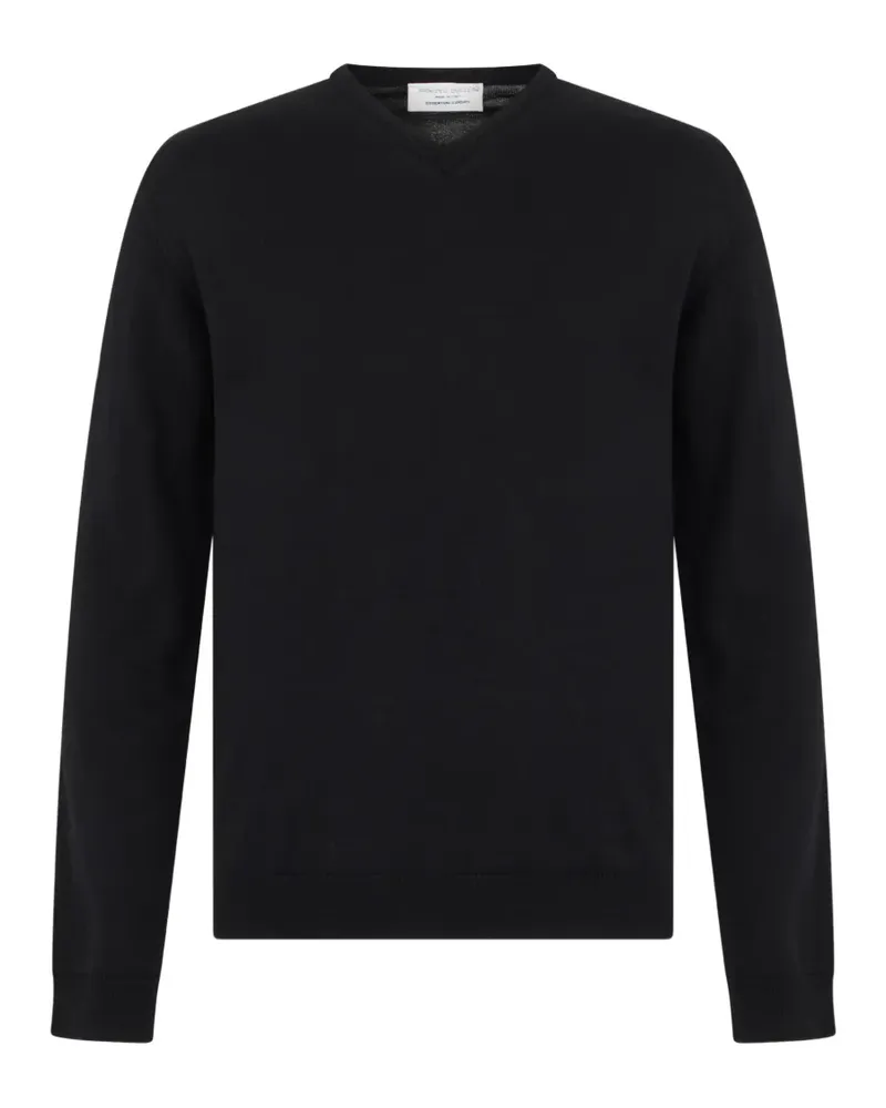 Roberto Collina Pullover mit V-Ausschnitt - Schwarz Schwarz