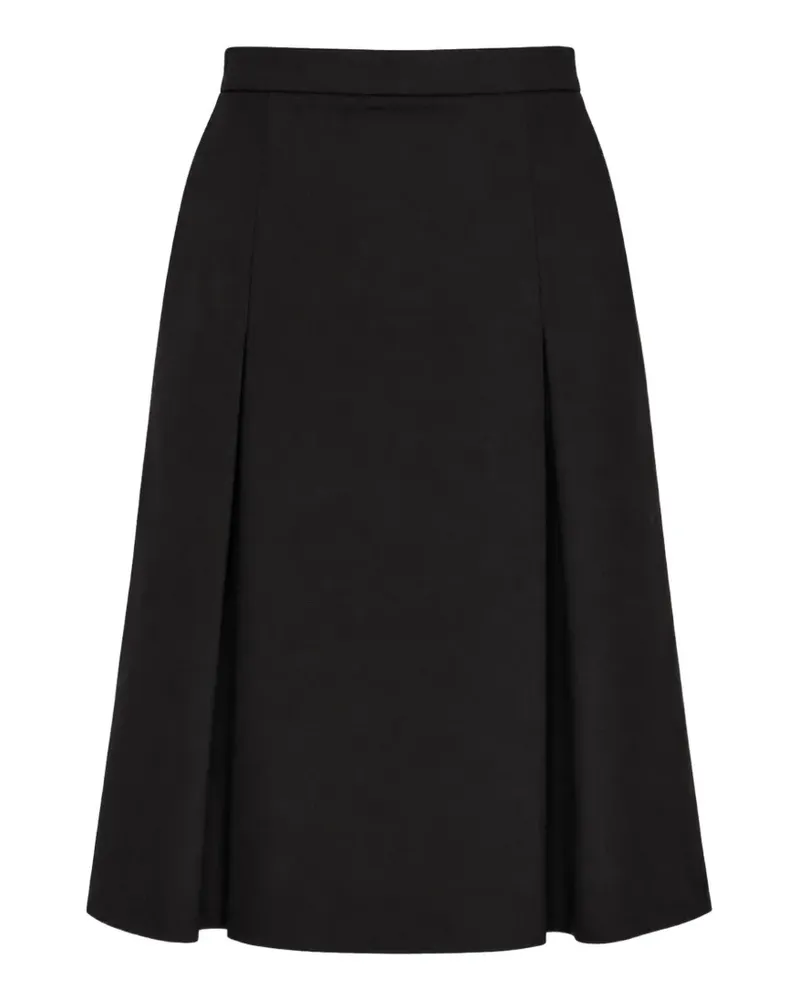 pushBUTTON Ausgestellter Midirock - Schwarz Schwarz