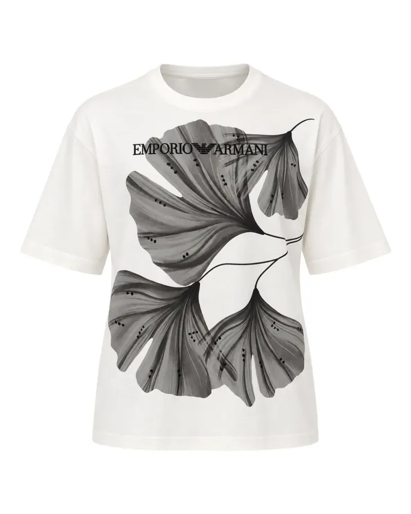 Emporio Armani T-Shirt mit grafischem Print - Weiß Weiß