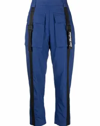 Moschino Klassische Cropped-Cargohose Blau