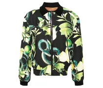 Twill-Bomberjacke mit Zitronen-Print