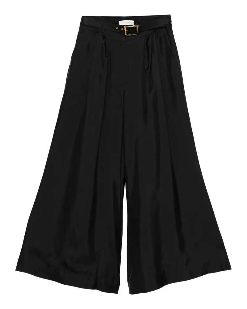 Zimmermann Plissierte Hose mit Gürtel - Schwarz Schwarz