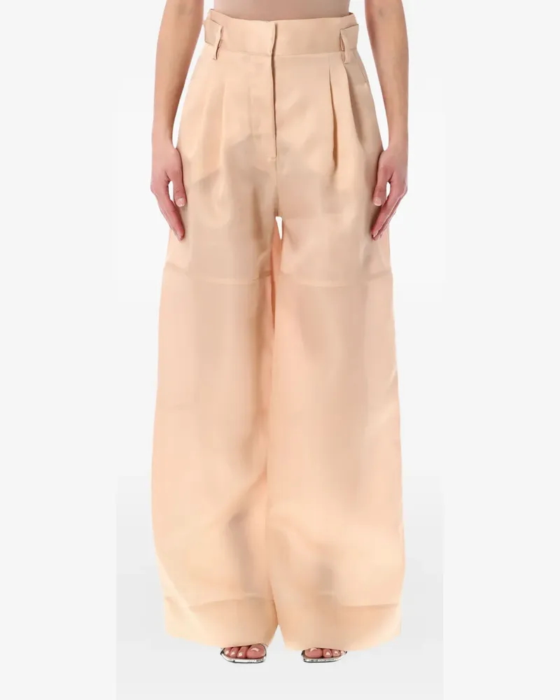 Alberta Ferretti organza trousers - Nude Nude
