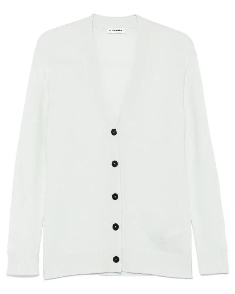 Jil Sander Cardigan mit Logo-Stickerei - Grün Grün