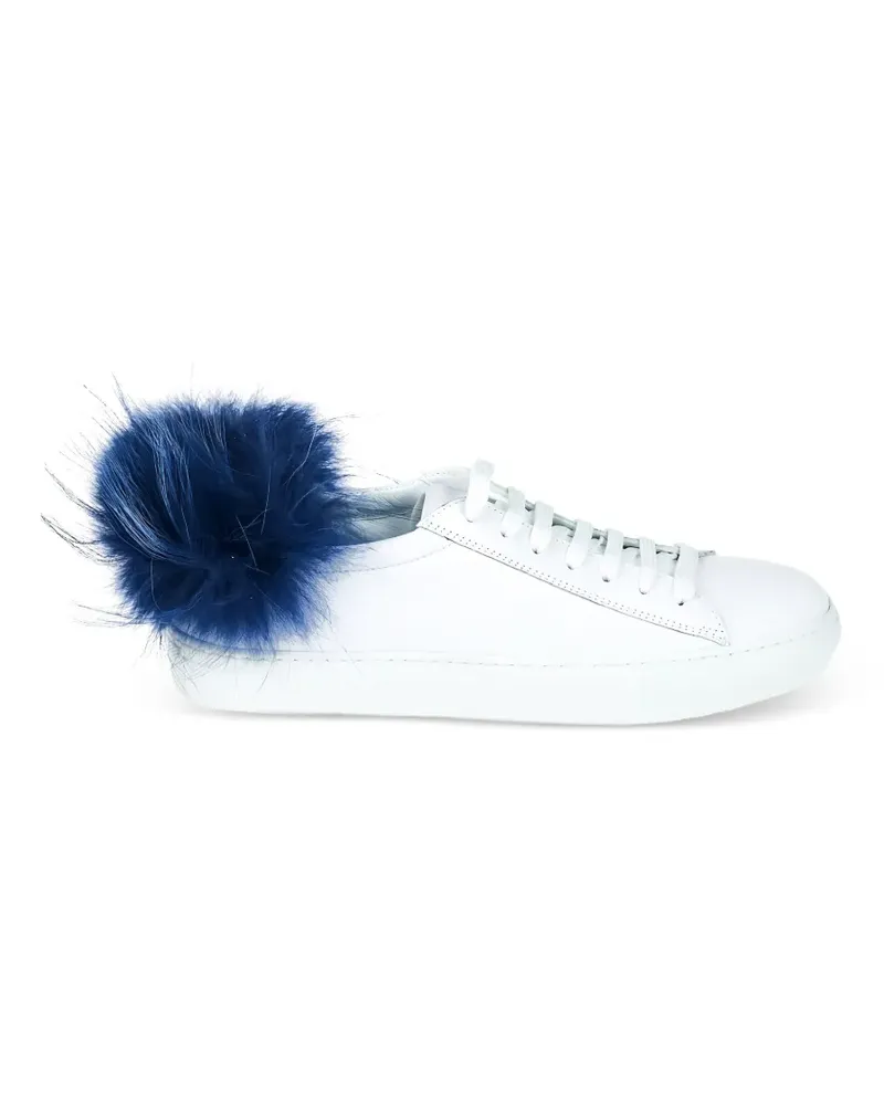 Mr & Mrs Italy Sneakers mit Pompon-Detail - Weiß Weiß