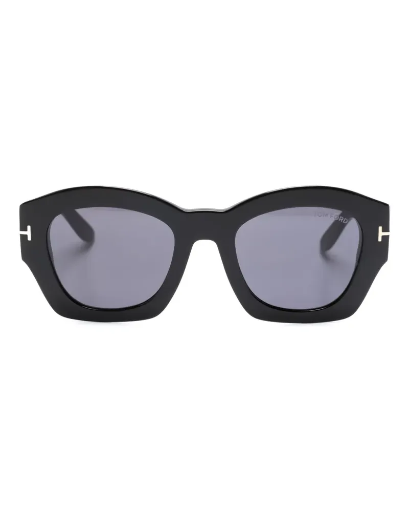Tom Ford Guilliana Sonnenbrille mit rundem Gestell - Schwarz Schwarz