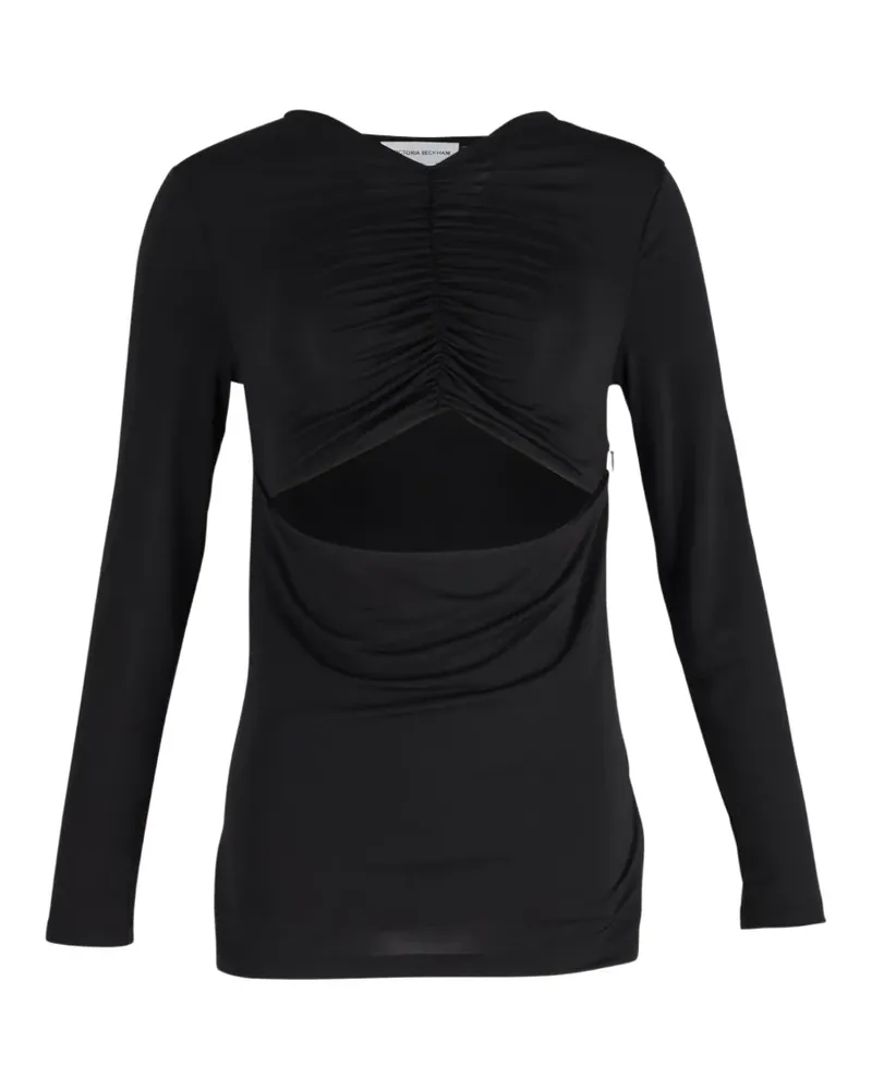 Victoria Beckham Cutout ruched top - Schwarz Schwarz