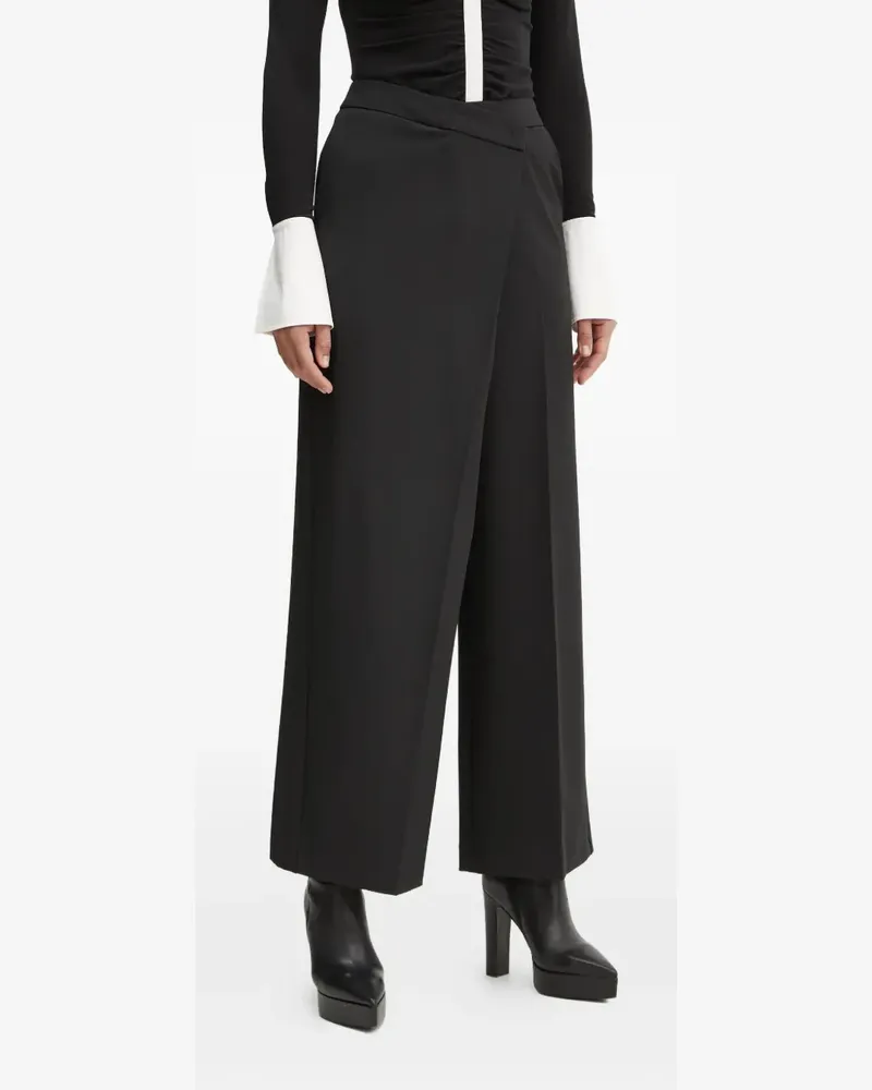 Karl Lagerfeld wrap-front pants - Schwarz Schwarz
