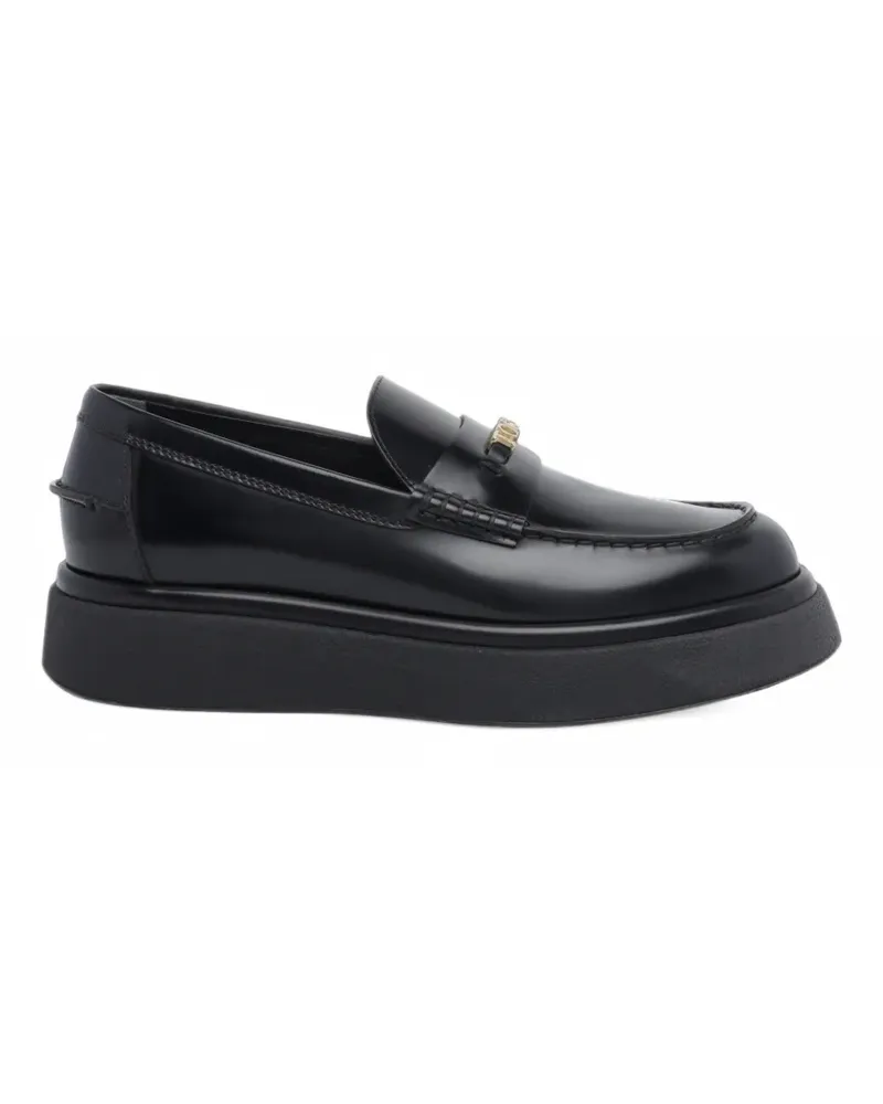 TOD'S logo-plaque platform loafers - Schwarz Schwarz