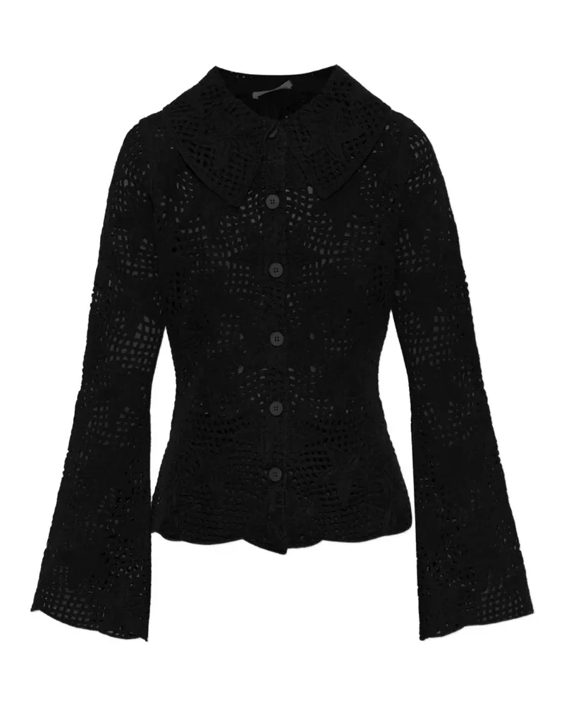 By Malene Birger Gwenevere crochet-knit cardigan - Schwarz Schwarz