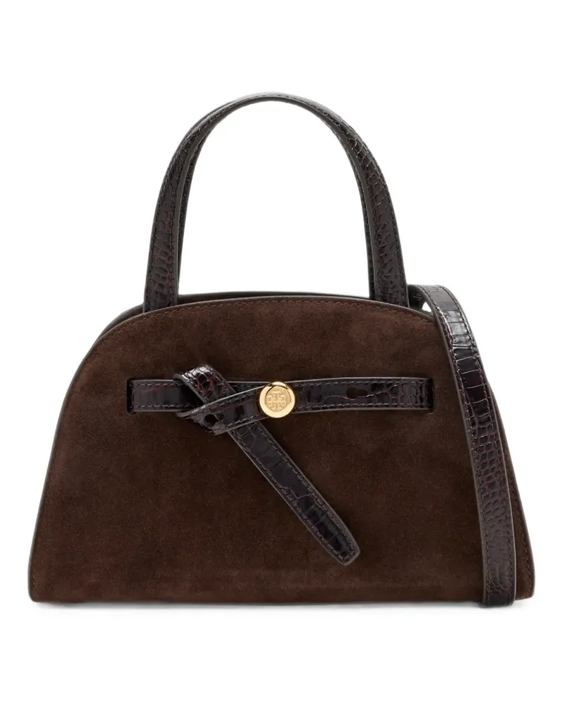 Tory Burch small Romy suede bauletto - Braun Braun