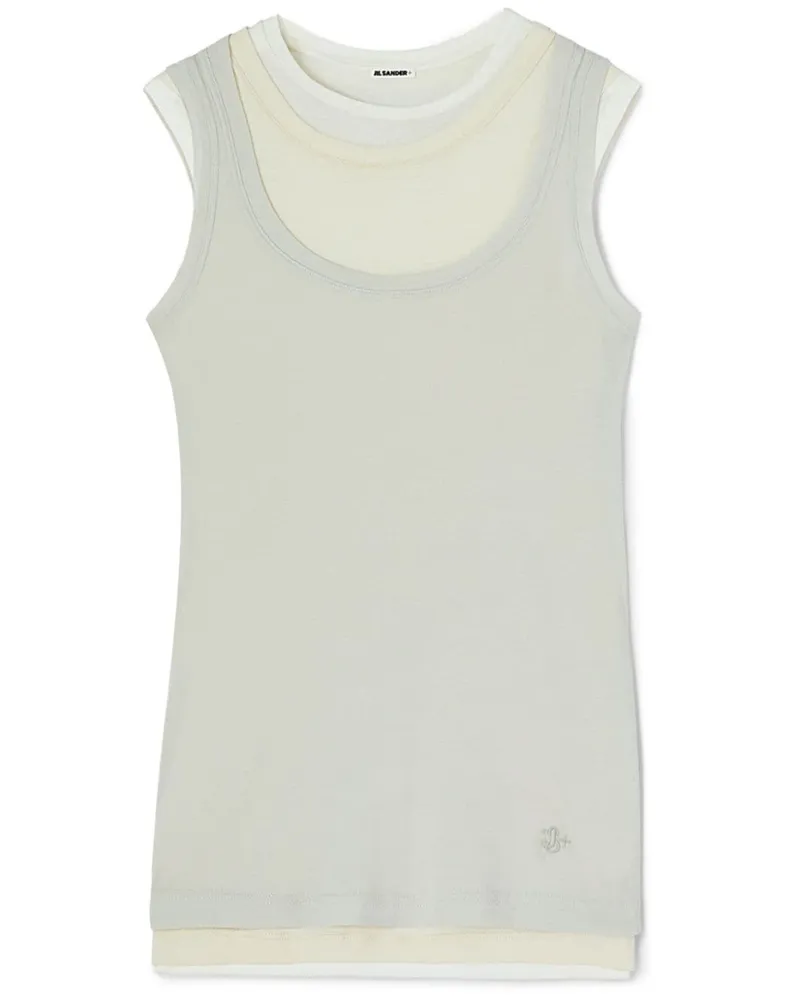 Jil Sander Top im Layering-Look - Grau Grau