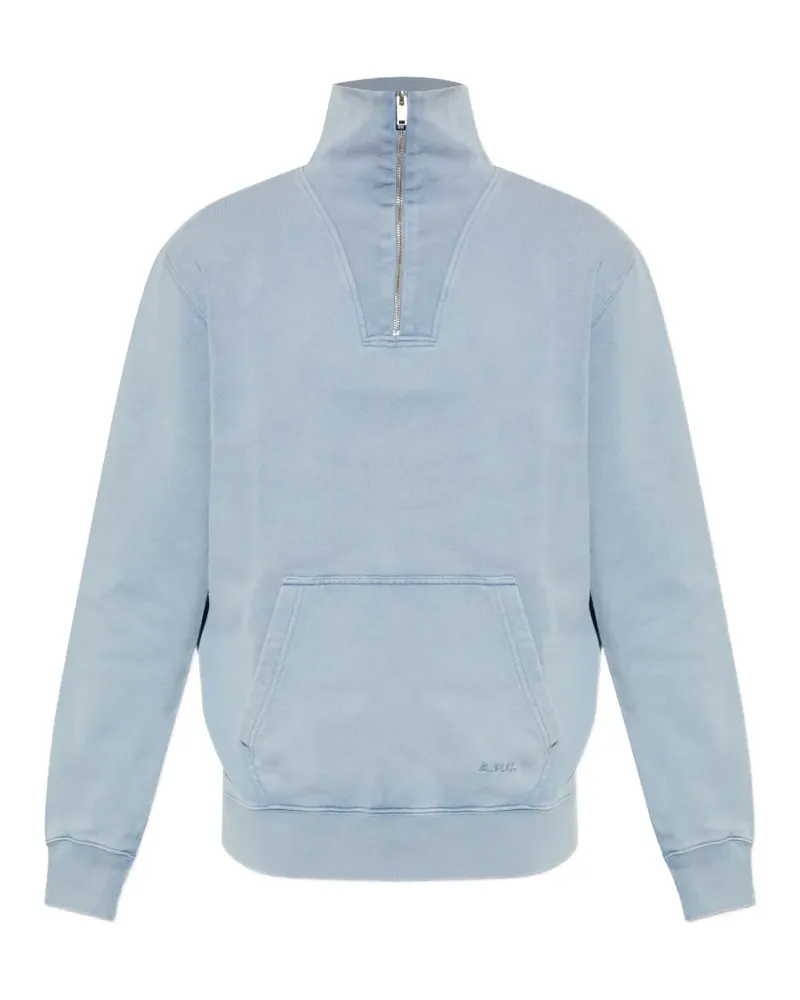 A.P.C. Sweatshirt mit Reißverschluss - Blau Blau