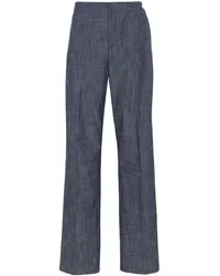 Câllas Milano Panama Straight-Leg-Hose Blau