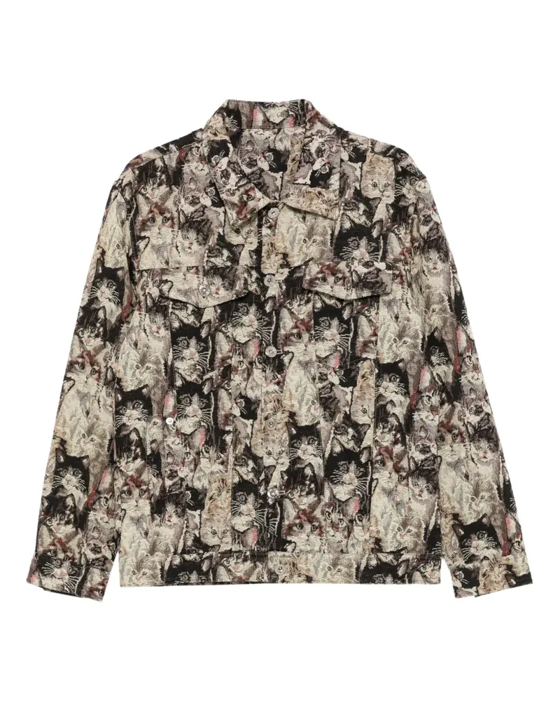 BLESS Jacquard-Jacke mit Katzenmotiv - Nude Nude