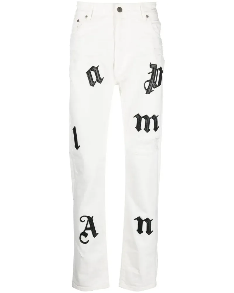 Palm Angels Jeans in Distressed-Optik - Weiß Weiß