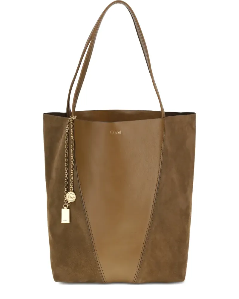 Chloé panel charm shoulder bag - Braun Braun