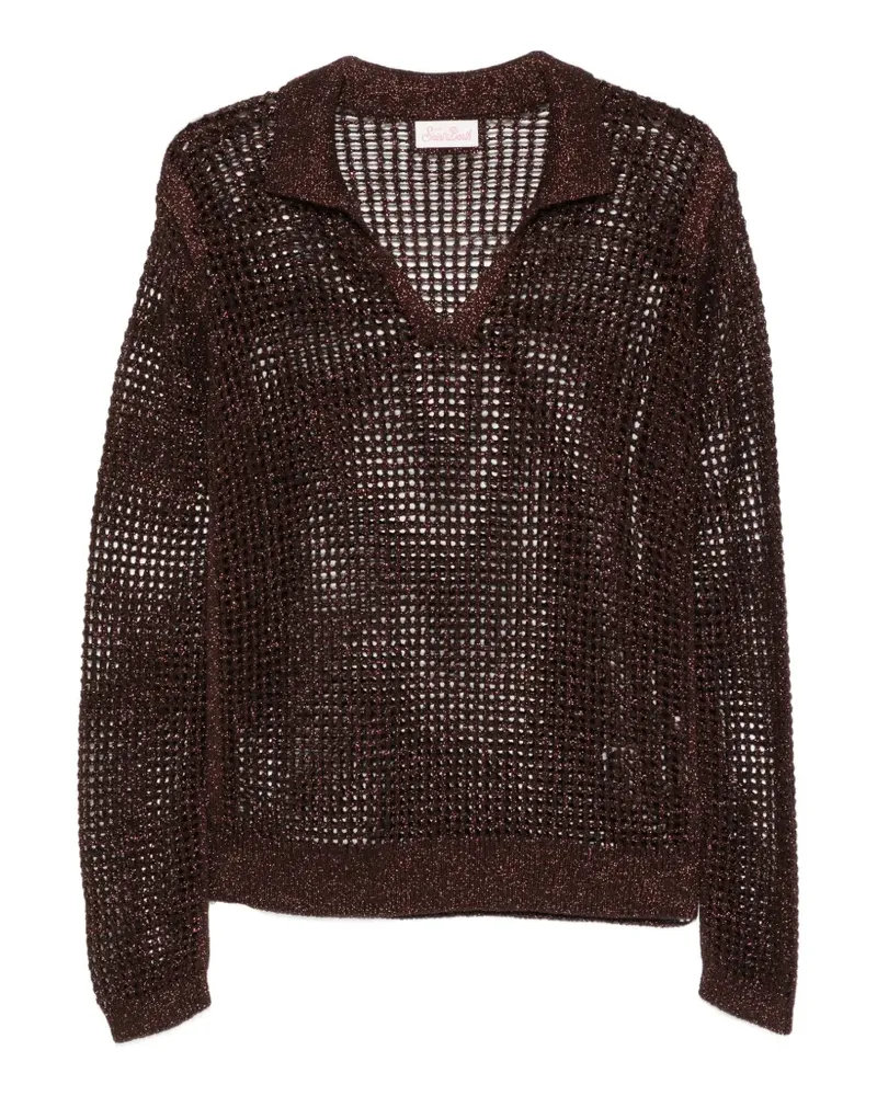 MC2 Saint Barth lurex open-knit sweater - Braun Braun