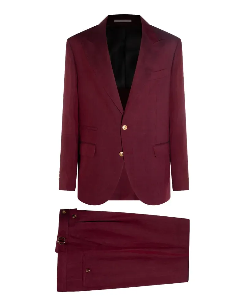 Brunello Cucinelli Einreihiger Anzug - Rot Rot