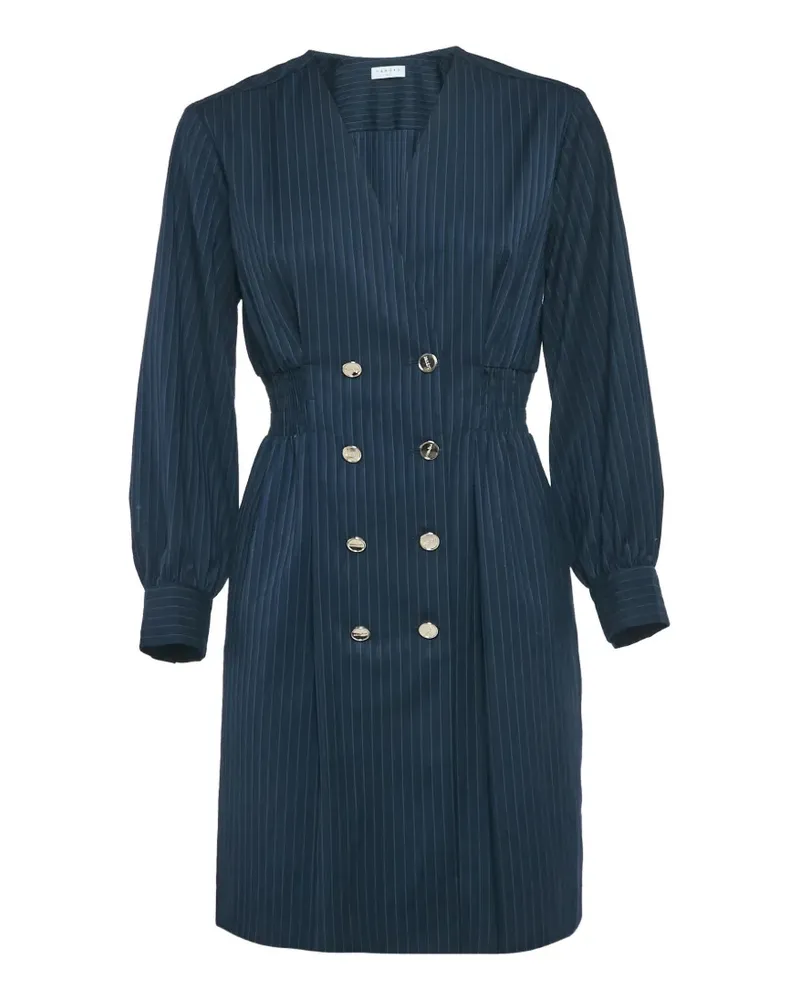 Sandro Doppelreihiges Minikleid mit Nadelstreifen - Blau Blau