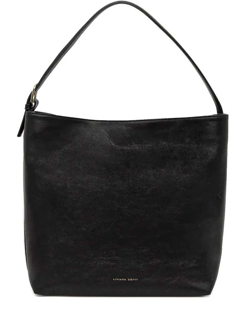Liviana Conti leather tote bag - Schwarz Schwarz