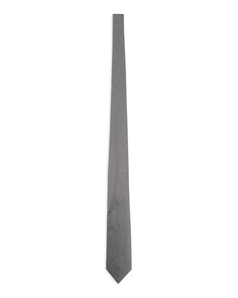 Giorgio Armani Seidenkrawatte aus Logo-Jacquard - Grau Grau