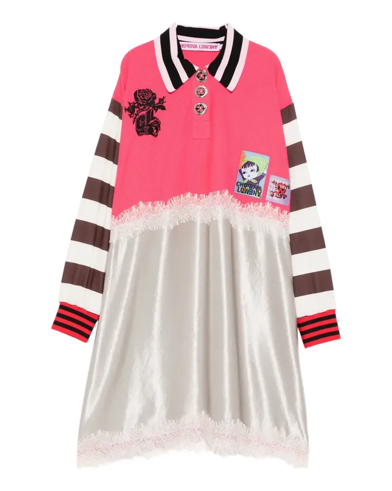 CHOPOVA LOWENA contrasting collar dress - Rosa Rosa
