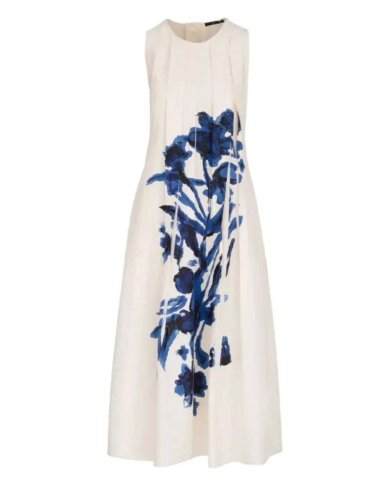 HIGH Plissiertes Kleid mit Blumen-Print - Nude Nude