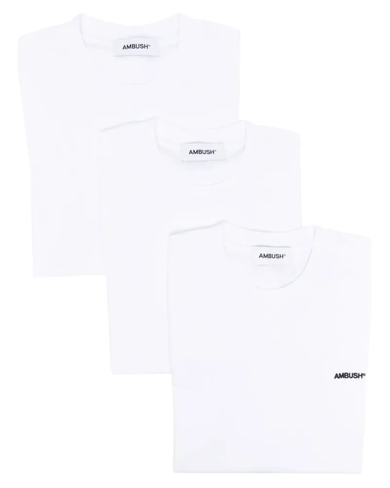 AMBUSH T-Shirt mit Logo-Stickerei Weiß