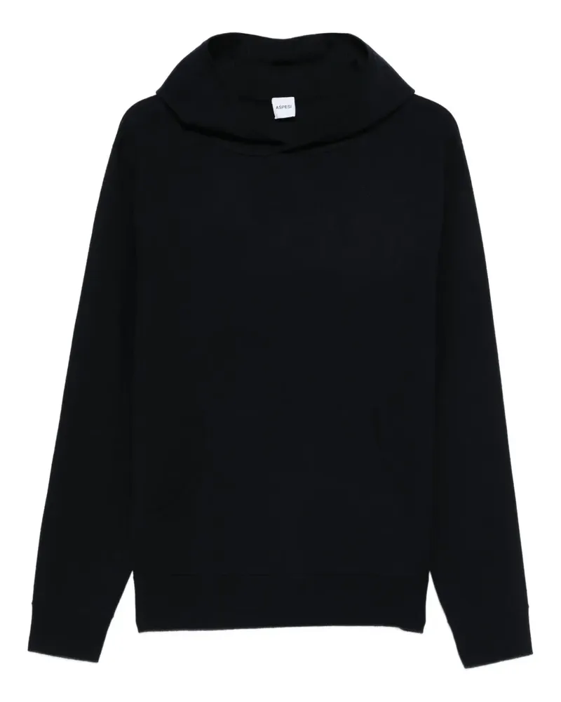ASPESI fine-knit hoodie - Schwarz Schwarz