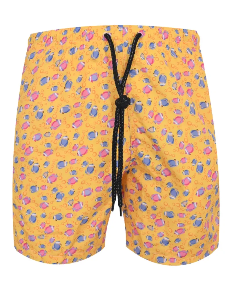 Drumohr  fish-print drawstring shorts - Gelb Gelb