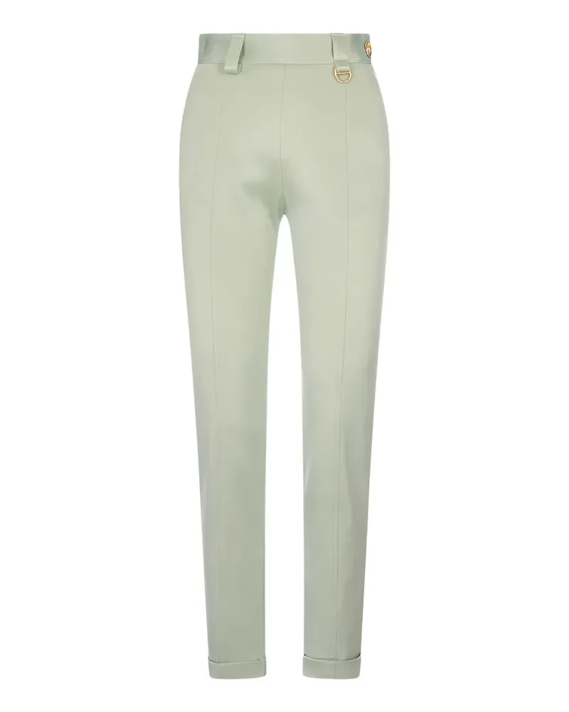 Chloé pressed-crease high-waisted trousers - Grün Grün