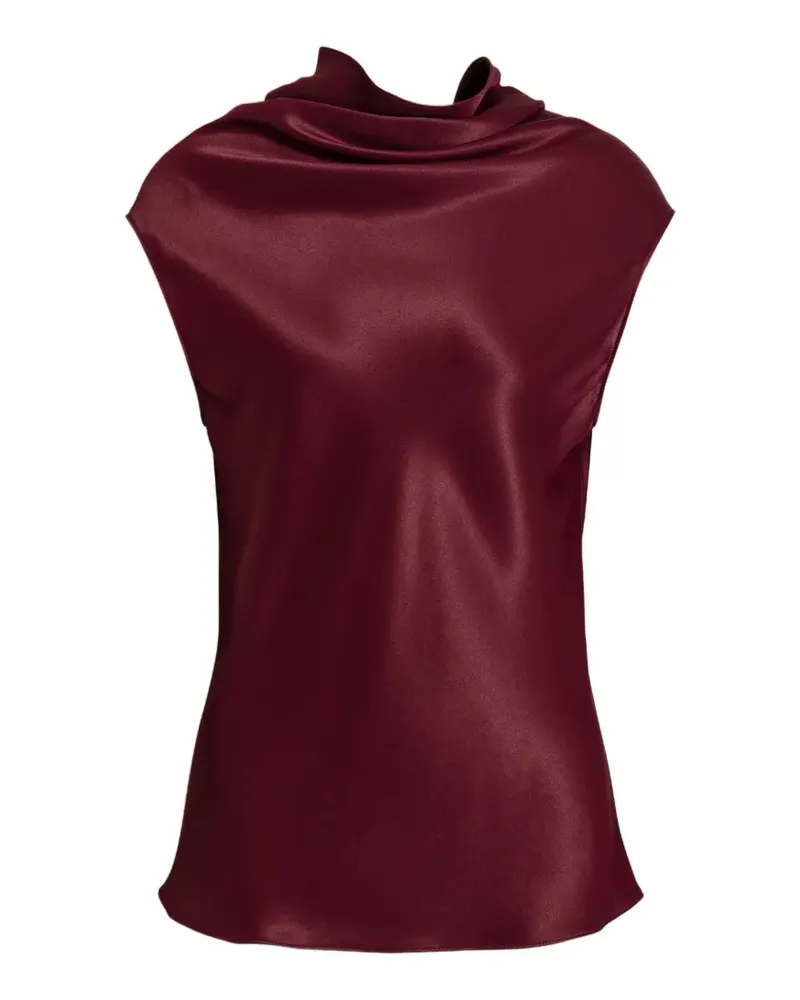 Alberta Ferretti Top mit Wasserfallausschnitt - Rot Rot