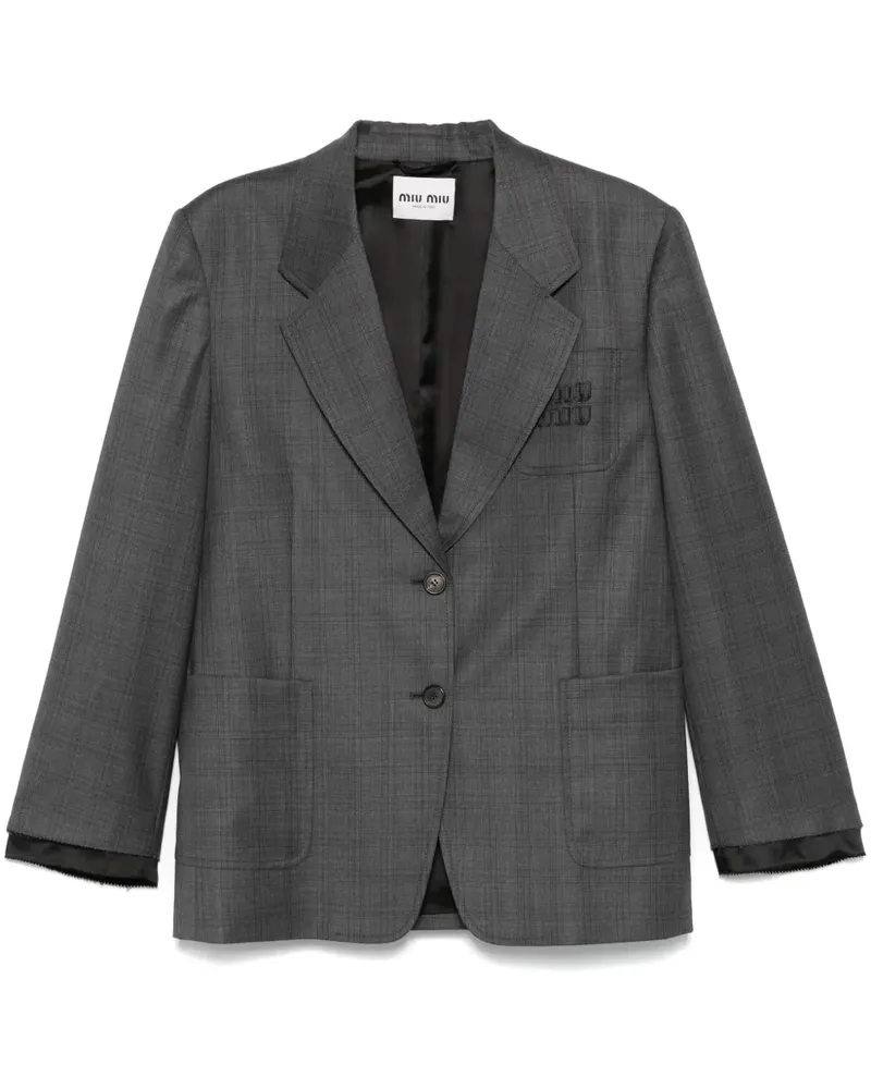 Miu Miu Sakko mit Prince of Wales-Karo - Grau Grau