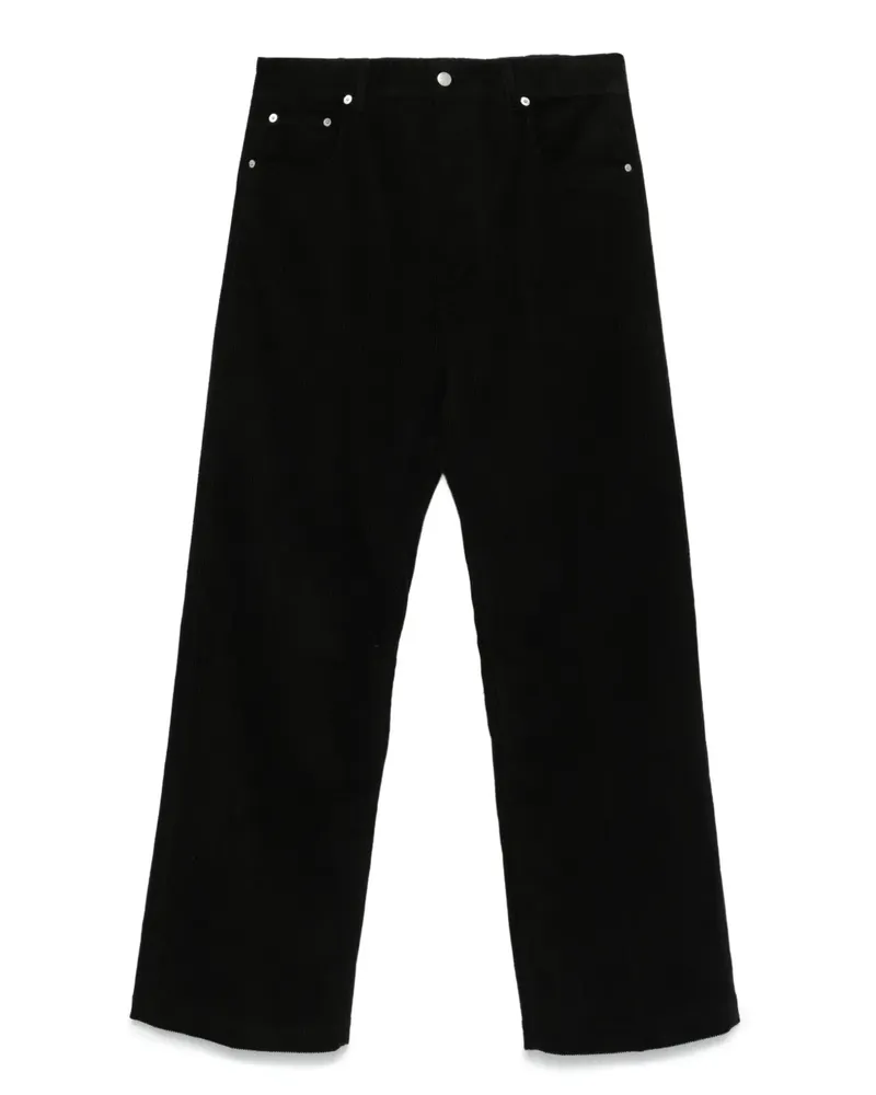 Rick Owens Gerade Cordhose - Schwarz Schwarz