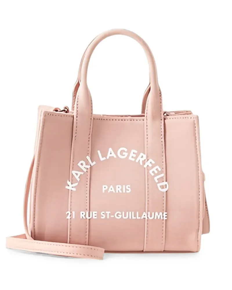 Karl Lagerfeld logo-print mini tote bag - Rosa Rosa