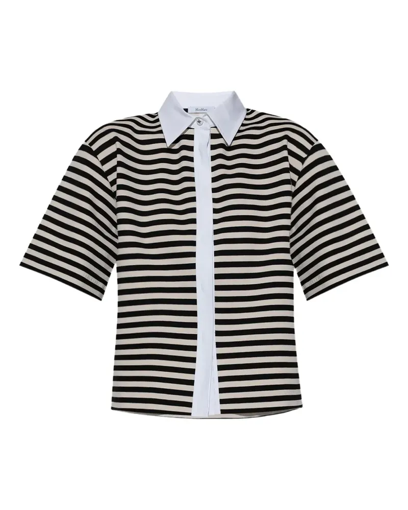 Max Mara Gestreiftes Hemd - Schwarz Schwarz