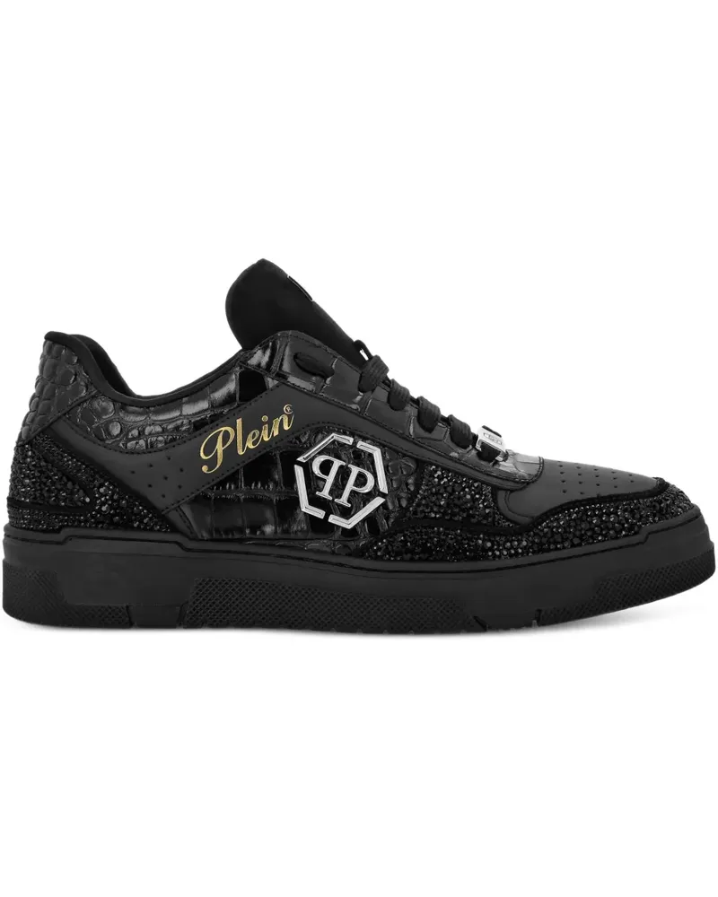 Philipp Plein Sneakers mit Kristallen - Schwarz Schwarz