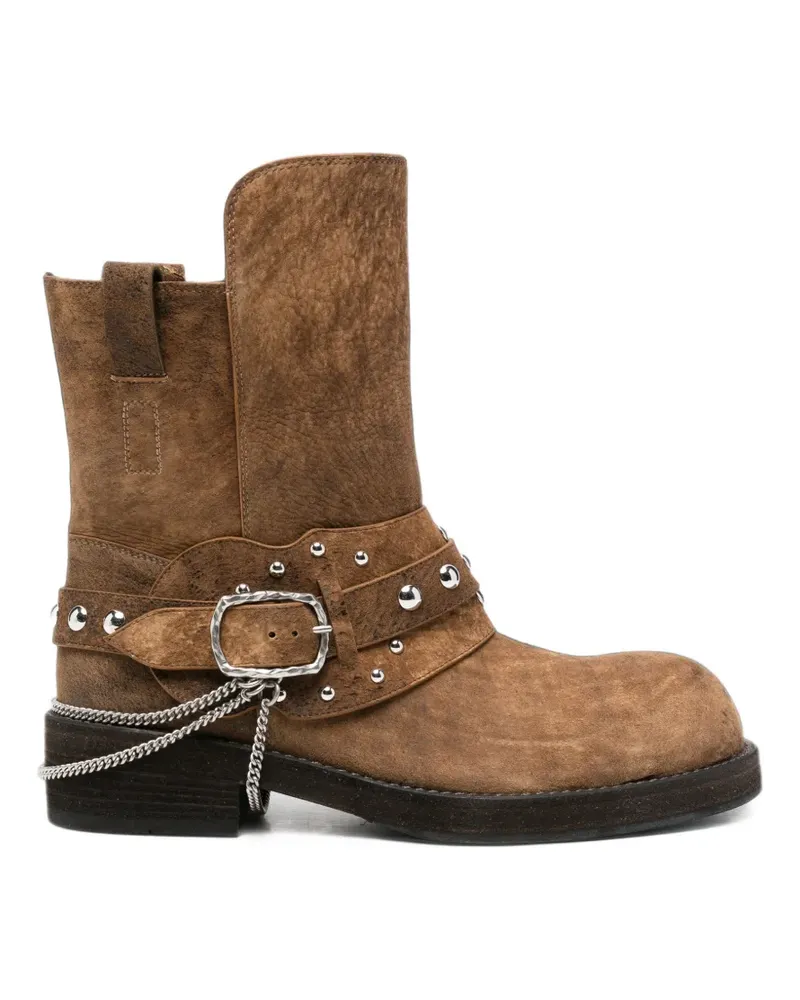 Ann Demeulemeester studded-embellishment boots - Braun Braun