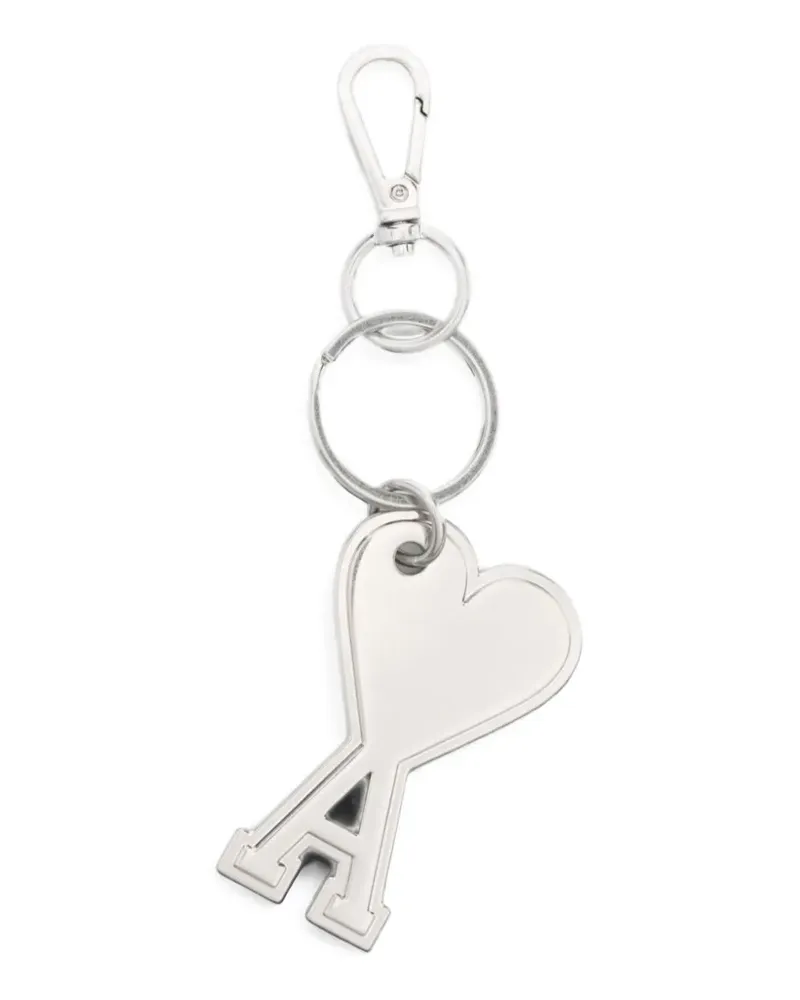 AMI Paris silver metal keyring with Ami de Coeur - Silber Silber