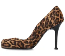 Stiletto-Pumps aus Kalbshaar - Braun