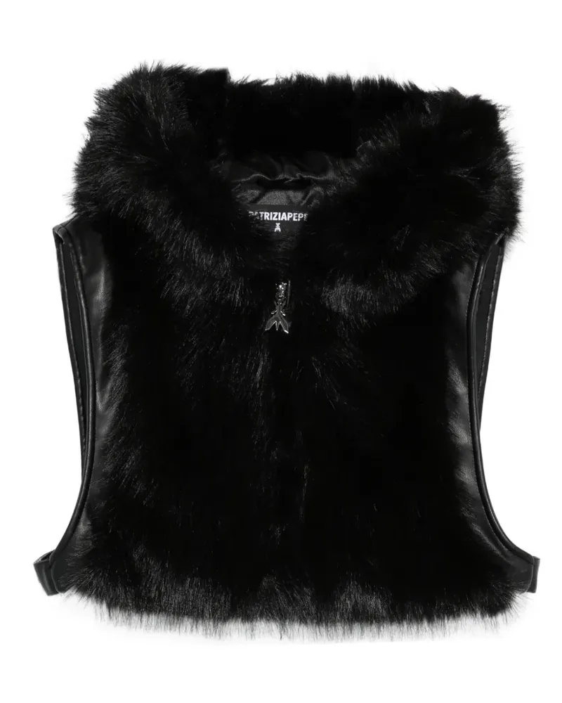 Patrizia Pepe Cropped-Weste - Schwarz Schwarz