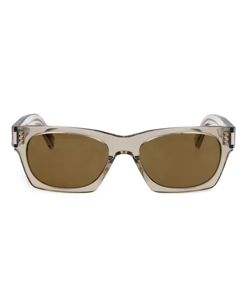 Saint Laurent SL402 Sonnenbrille mit eckigem Gestell - Nude Nude